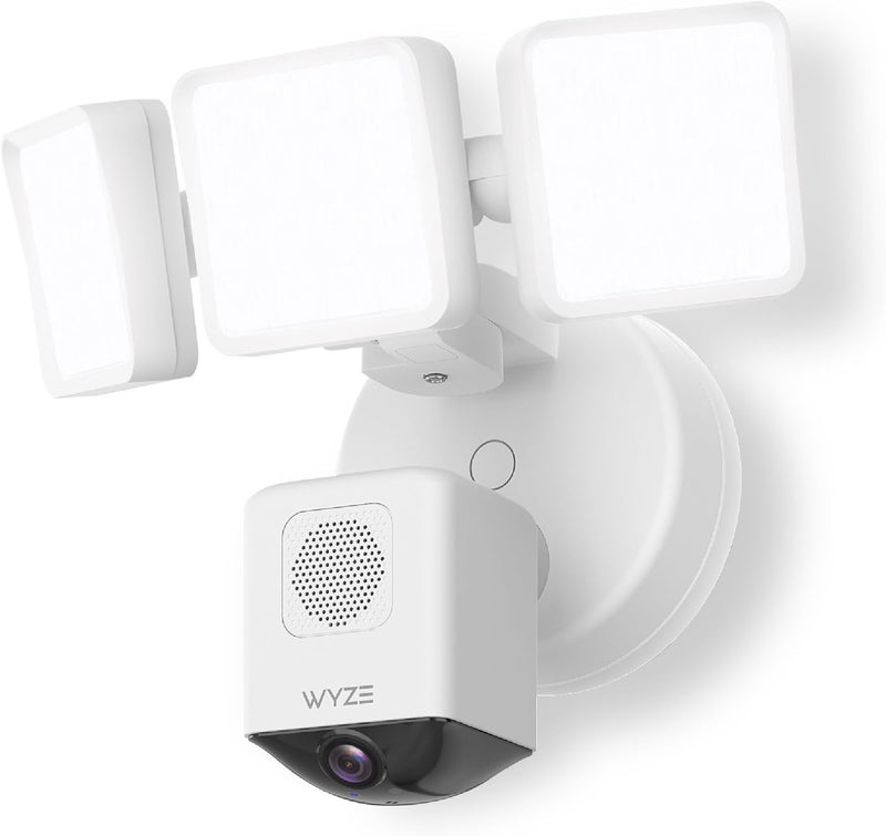 Floodlight Camera Pro, PCMag Editors' Choice 3000-Lumen LEDs, 2.5K HD Outdoor Security Camera, 180° Wide View, Motion Detection, Color Night Vision, Works with Alexa & Google, Free Expert Setup
